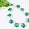 Natural Green Emerald Faceted Square Beads Strand Length 5.5 Inches and Size 12mm approx.